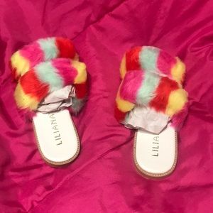 Rainbow Slides from Dolls Kill size 8